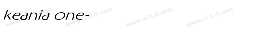keania one字体转换